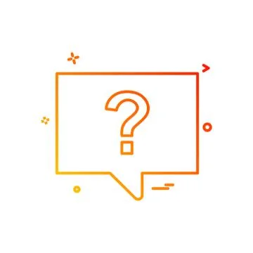 Question chat sms icon vector design Stock Illustration