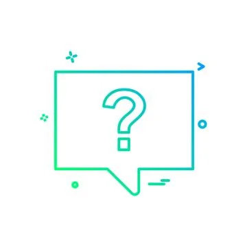 Question chat sms icon vector design Illustrazione stock