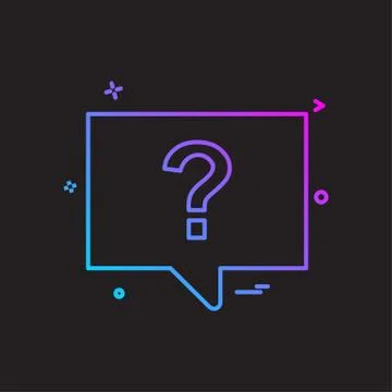 Question chat sms icon vector design Stock Illustration