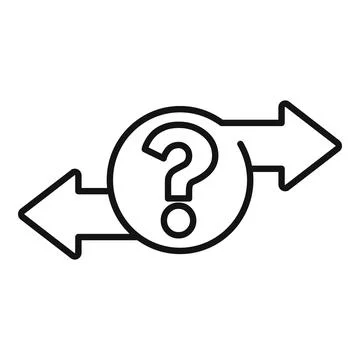 Question choice icon outline vector. Ambiguity test Stock Illustration