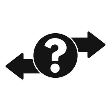 Question choice icon simple vector. Ambiguity test Stock Illustration