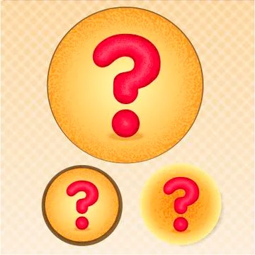 Question in the circle Stock Illustration