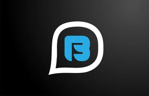 Question cloud design of B letter. Alphabet logo icon design. Corporate bradi Stock Illustration