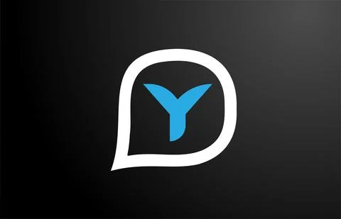 Question cloud design of Y letter. Alphabet logo icon design. Corporate bradi Stock Illustration