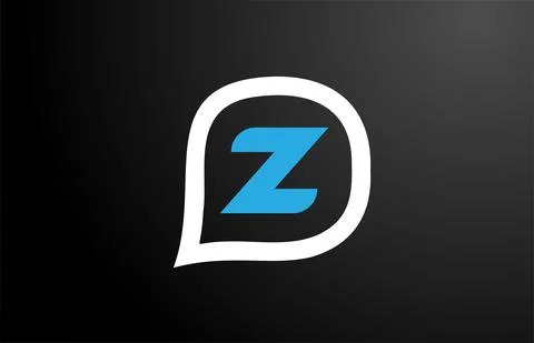 Question cloud design of Z letter. Alphabet logo icon design. Corporate bradi Stock Illustration