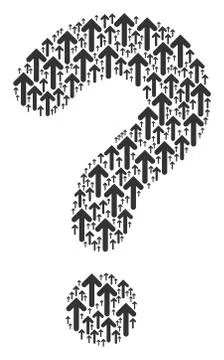 Question Collage of Arrow Direction Icons Stock Illustration