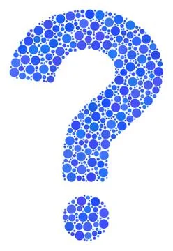 Question Collage of Dots Stock Illustration