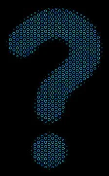 Question Collage Icon of Halftone Circles Illustrazione stock