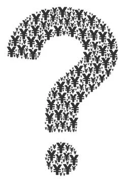 Question Collage of Yen Icons Illustrazione stock