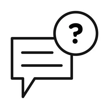 Question Comment Icon Ideal for Inquiries and FAQs Stock Illustration
