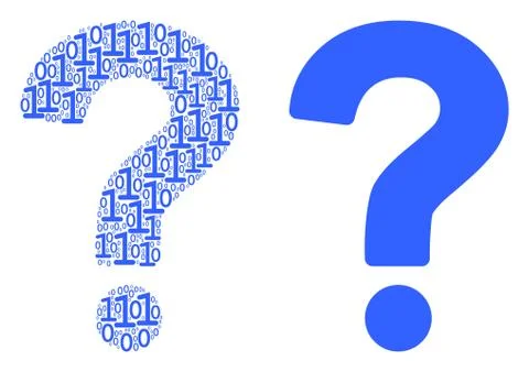 Question Composition of Binary Digits 스톡 일러스트