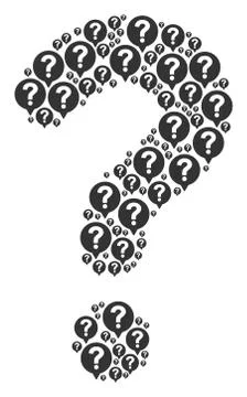 Question Composition of Help Balloon Icons Illustrazione stock