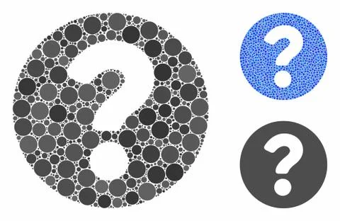 Question Composition Icon of Circle Dots Illustrazione stock