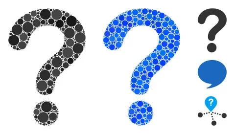 Question Composition Icon of Circle Dots Illustrazione stock