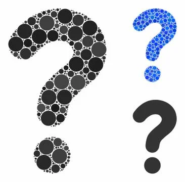 Question Composition Icon of Circles Stock Illustration