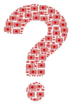 Question Composition of Japanese Rising Sun Icons 스톡 일러스트