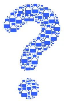 Question Composition of Liquid Bottle Icons Illustrazione stock