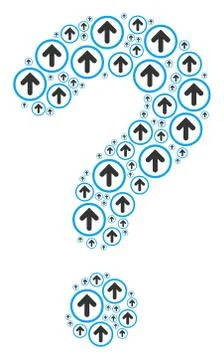 Question Composition of Rounded Arrow Icons Illustrazione stock