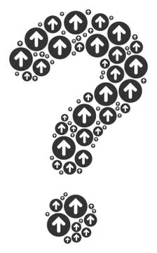 Question Composition of Rounded Arrow Icons Illustrazione stock