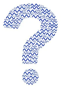 Question Composition of Sinusoid Wave Icons Illustrazione stock