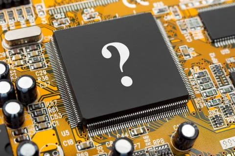 Question on computer chip Stock Photos