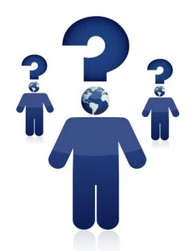 Question concept illustration design of a white background Stock Illustration