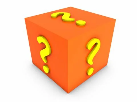 Question cube Stock Illustration