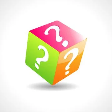 Question cube Stock Illustration