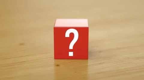 Question cube Stock Photos