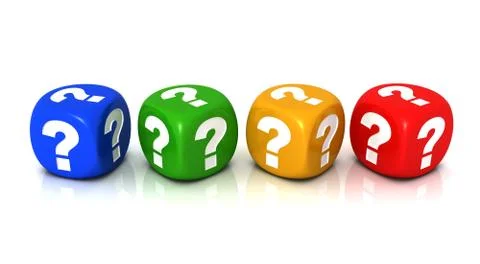 Question cubes concept illustration イラスト素材