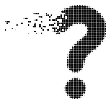 Question Damaged Pixel Icon Illustrazione stock