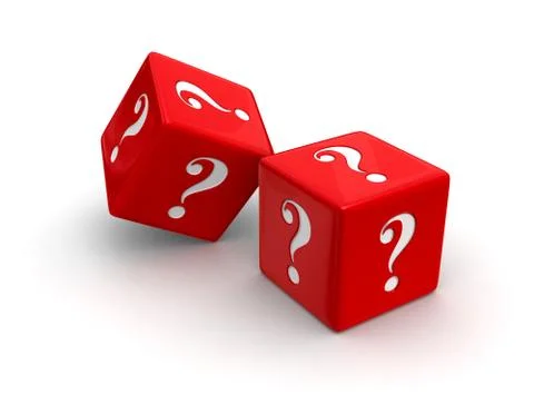 Question dice Stock Illustration