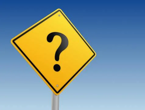 Question direction sign concept  3d illustration Stock Illustration