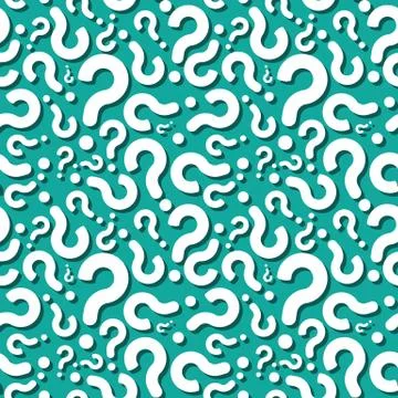 Question Doubt Sign Shadow Seamless Pattern Illustrazione stock