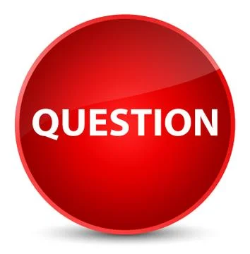 Question elegant red round button Stock Illustration
