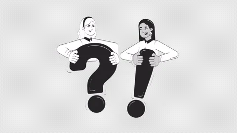 Question exclamation problem solving hand drawn whiteboard sketch animation Stock Footage 300585157