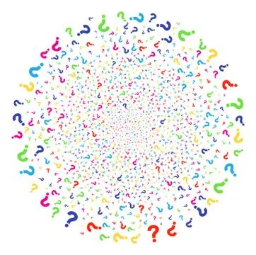 Question Exploding Round Cluster イラスト素材
