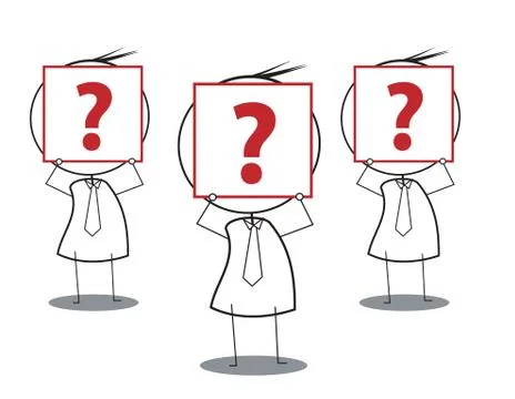 Question face businessman group Stock Illustration