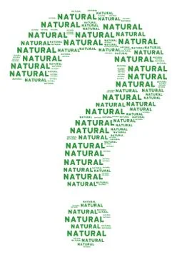 Question Figure of Natural Texts Stock Illustration