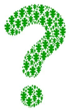 Question Figure of Oak Leaf Icons Illustrazione stock