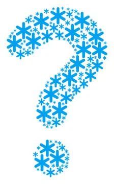 Question Figure of Snowflake Icons 스톡 일러스트