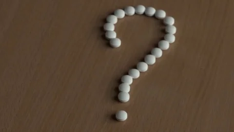 Question. The figure was made out of pills. Video stock 75209942