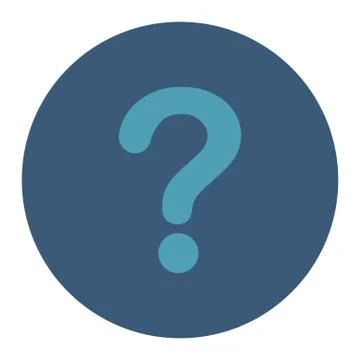 Question flat cyan and blue colors round button 스톡 일러스트