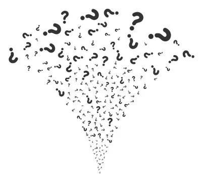Question Fountain Stream Stock Illustration