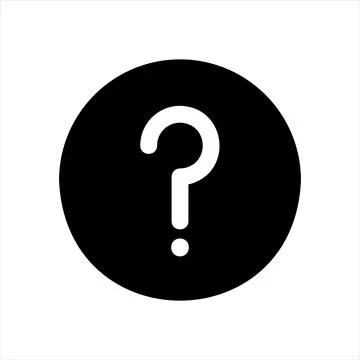 Question glyph icon vector illustration isolated on white background Stock Illustration
