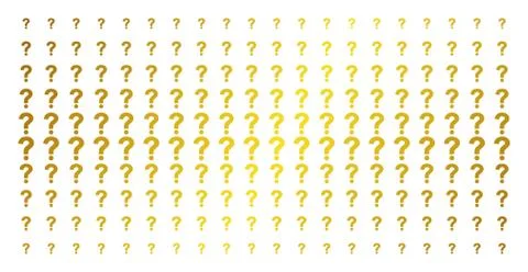 Question Gold Halftone Pattern Stock Illustration