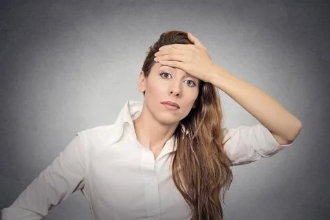 Question headache doubt Stock Photos