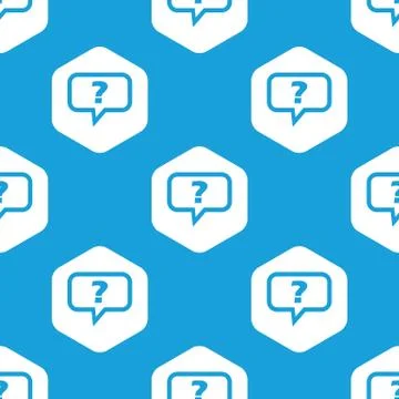 Question hexagon pattern Stock Illustration