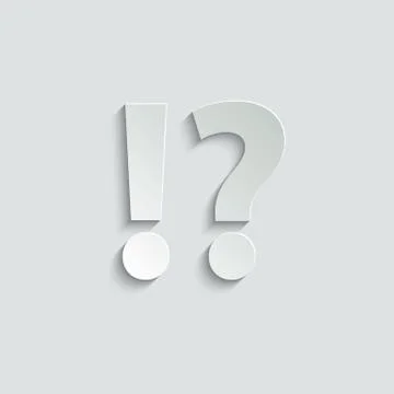 Question icon and exclamation point icon. Vector icon for website design, app Stock Illustration