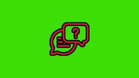 Question icon animation on green background Vidéo 329969853